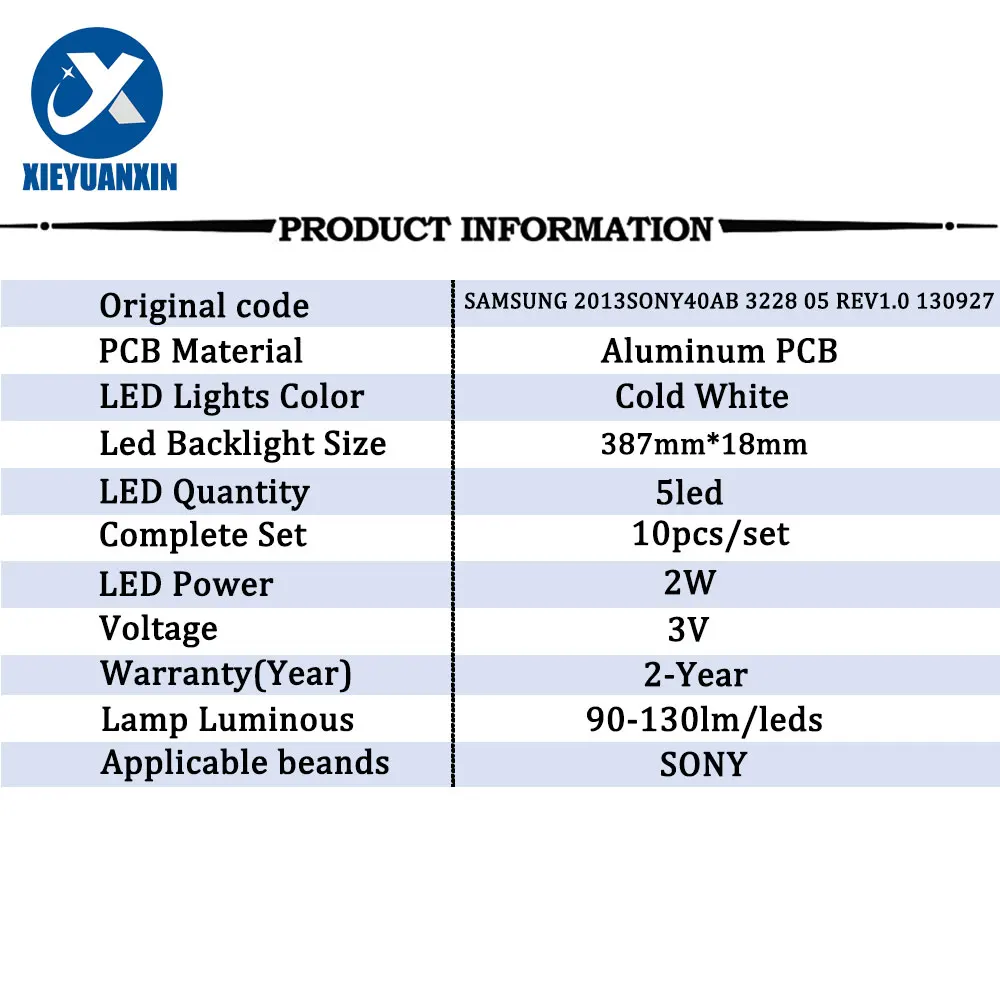 Светодиодная подсветка для телевизора Sony 40 дюймов SAMSUNG 2013SONY40A 3228 05 REV1.0 130927 KDL-40R450B KDL-40RM10B ТВ панель 387