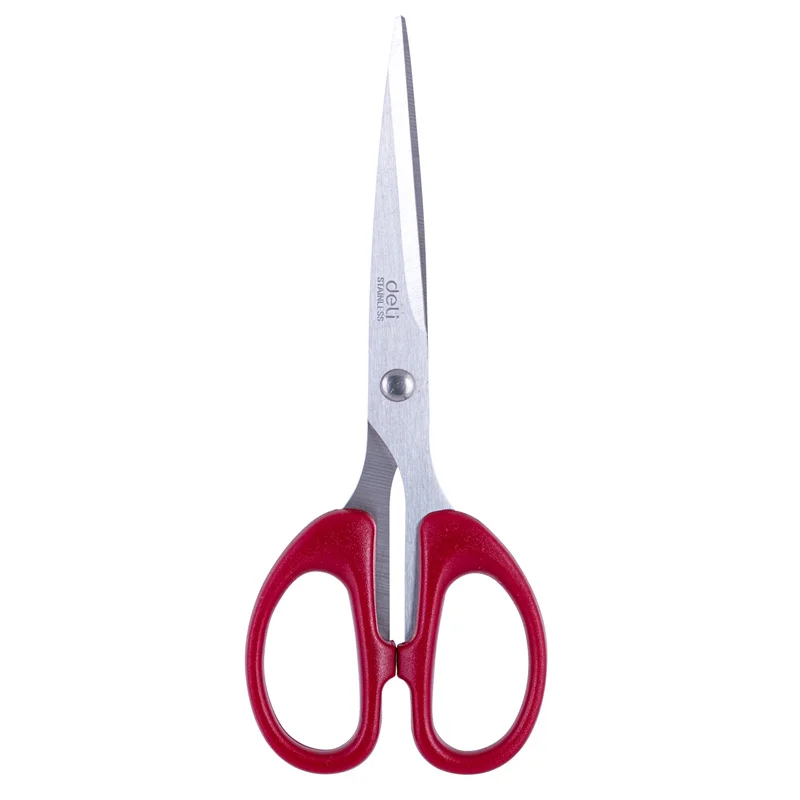 deli E6034 # scissors durable school stationery # 160mm # black/red