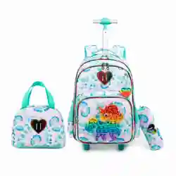 2023 Bestwill Boys Teenagers Trolley Schoolbag Waterproof Custom Children New School Trolley Bag
