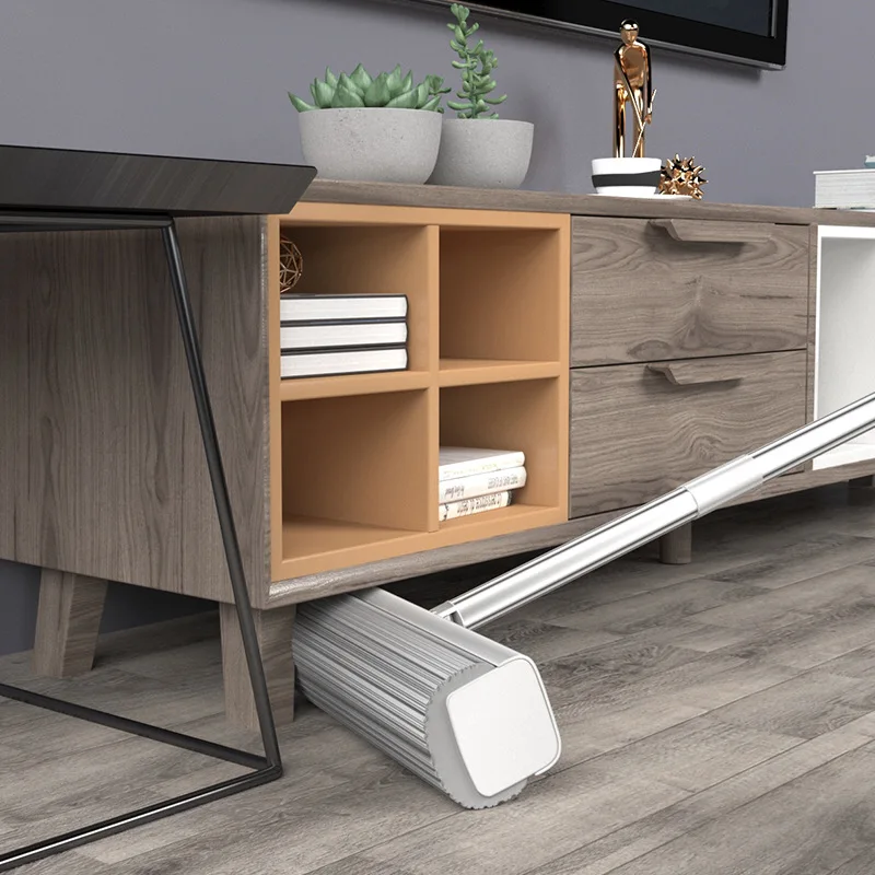 Magic Sponge Mop and Bucket Hand Free Bathroom Floor Squeegee Cleaning Tools Water Absorption Wiper Window Washing Spin Broom