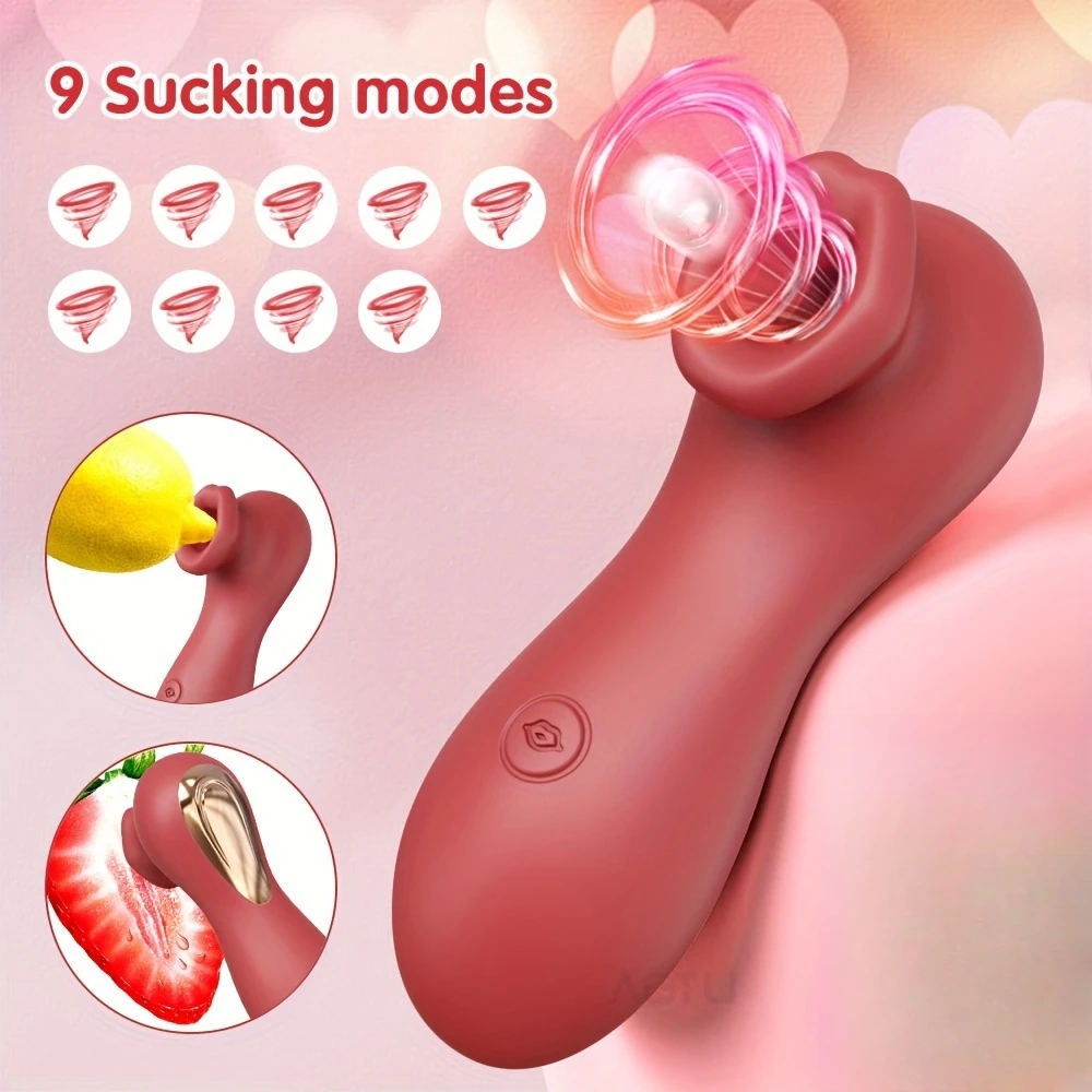 Powerful Sucking Vibrator Female Mouth Sucker Clitoris Stimulator Nipple Oral Vacuum Massager Adults Sex Toys  For Women