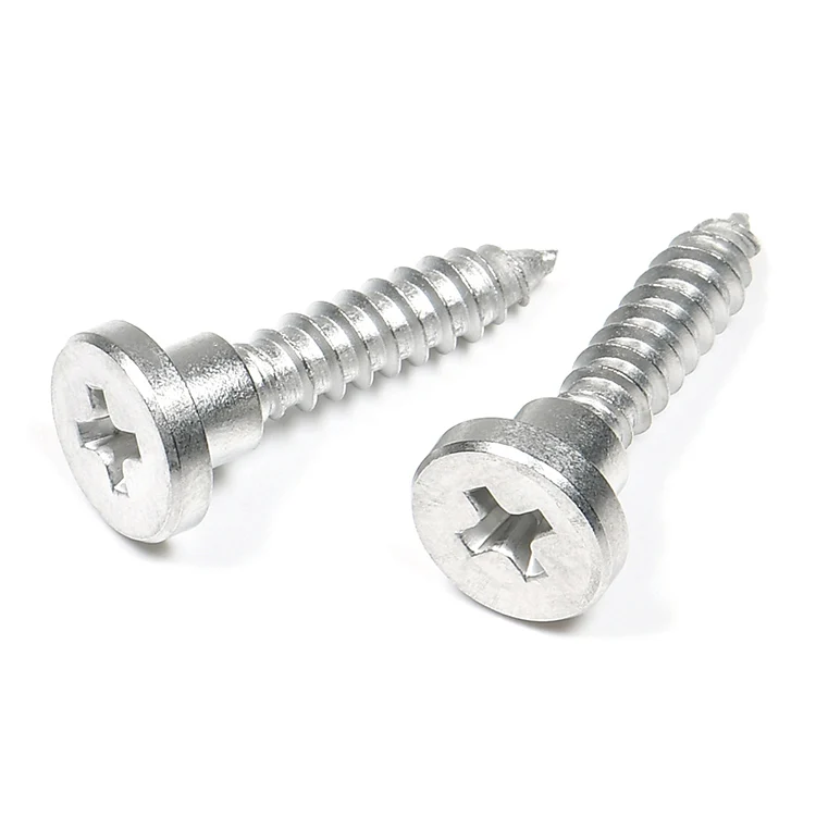 Professional Manufactures Stainless Steel SS304 Crossed Drive Flat Head with Shoulder Self Tapping Screws