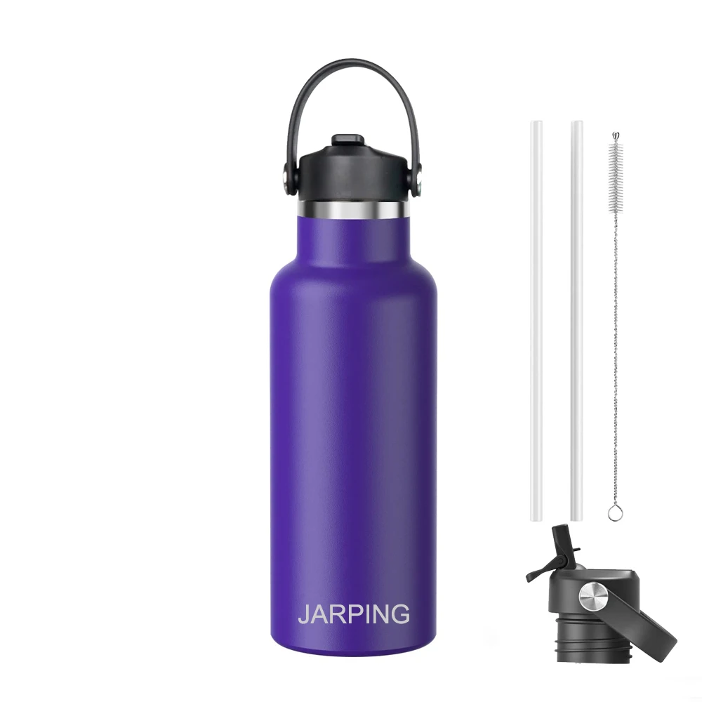 500 ml Water Bottle Double Wall 18/8 Stainless Steel Vacuum Insulated Sport Bottle Standard Mouth Travel Bottle Custom Logo