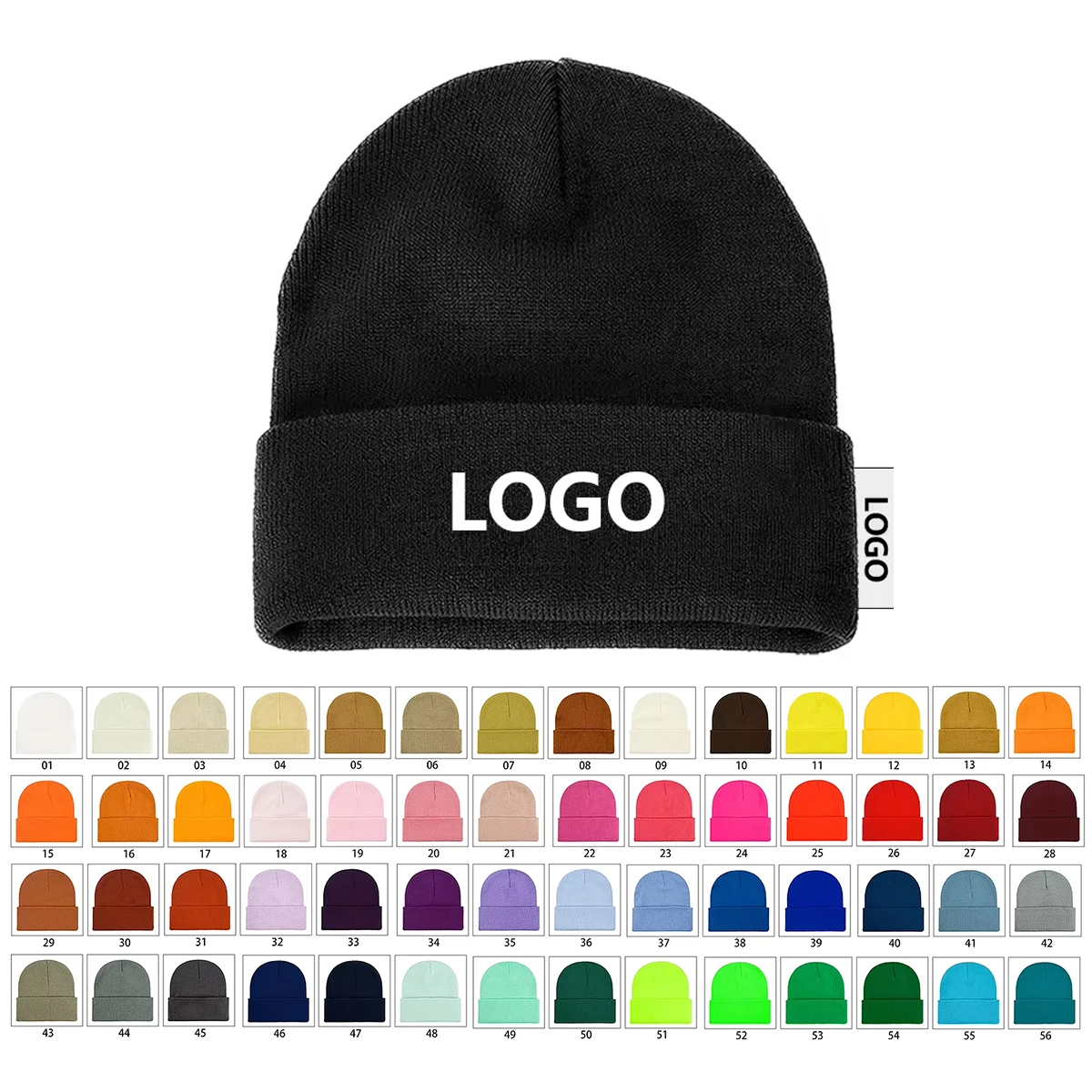 Oem Odm Wholesale 100% Acrylic Plain Beanie Cap Keep Warm Custom Beanie Knitted Winter Hat For Women Men