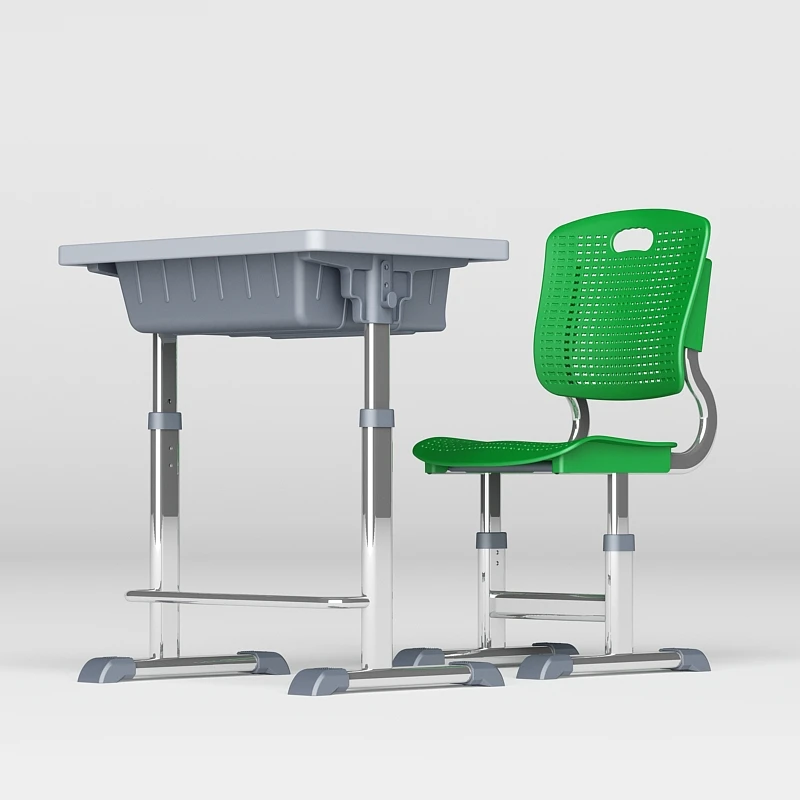 Modern classroom kids drawing table chairs wooden elementary school furniture student study single seater table and chair set