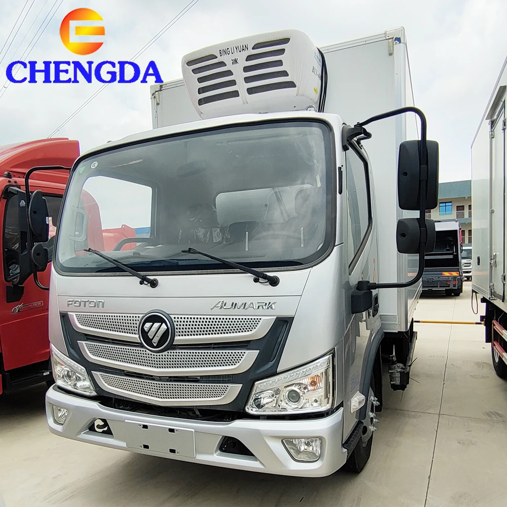 Foton S Aumark New Type Light 6 7 8 Ton 4X2 Transport Vehicle Stable Fruit Vegetable Preservation Long-Range Refrigerated Truck