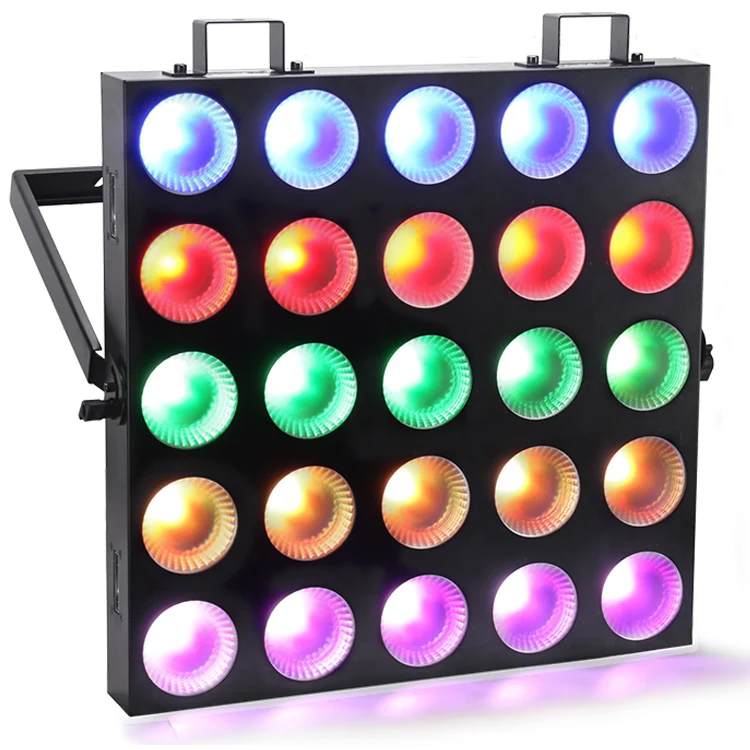 5x5 COB led matrix 25x10w rgb dmx led blinder for background stage light