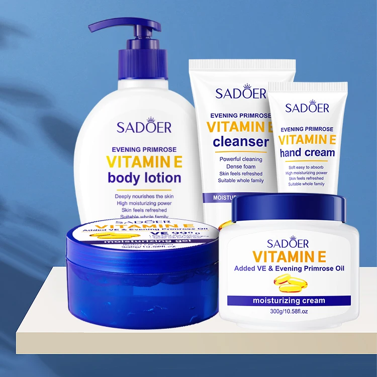 OEM SADOER private label korean evening primrose vitamin E oenothera biennis essence moisturizing whitening skin care set