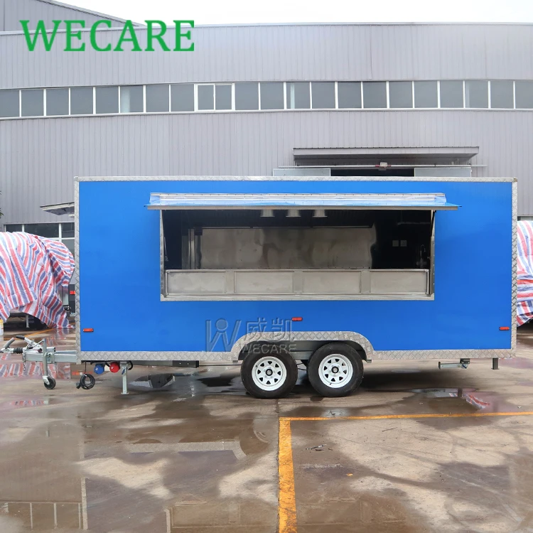Wecare mobile restaurant bar kitchen food trailer foodtruck wood fired pizza oven beer food truck trailer