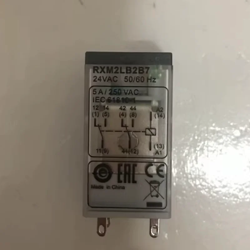 Harmony Electromechanical Relays, RXM2LB2B7,miniature,RXM,5A, 2CO, with LED, 24V AC,Plug-in relay