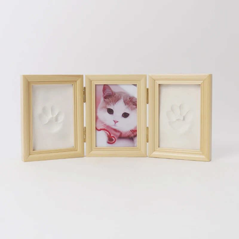 Commemorative of pet paw prints used for various small animal Premium Wooden Photo Frame DIY set