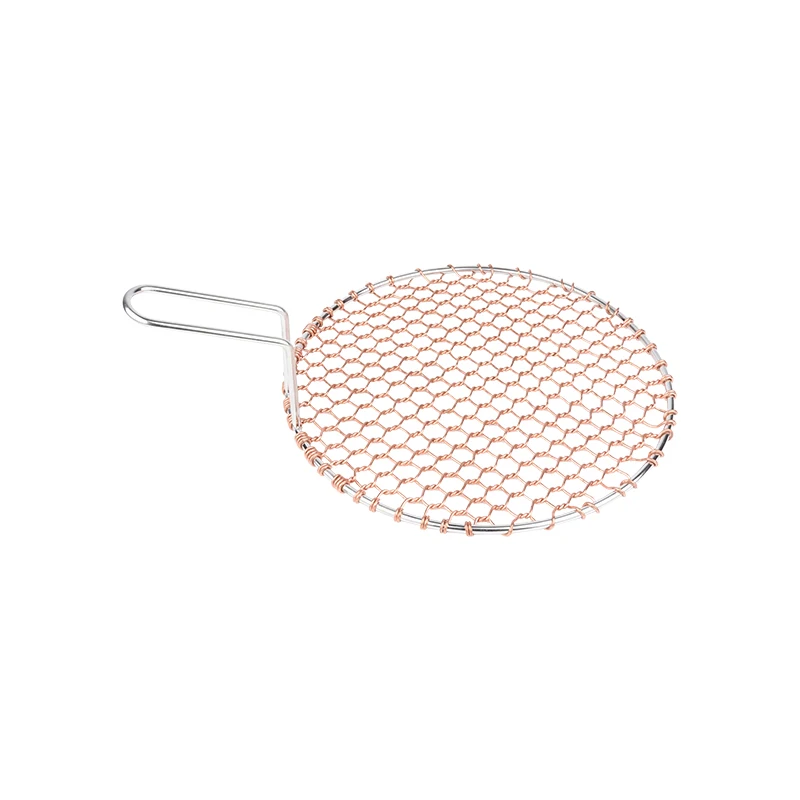 Pinniu 304 Stainless Steel Copper Round Grill Grates Wire Mesh for Barbecue Camping Restaurant Charcoal Electric Grill Stove