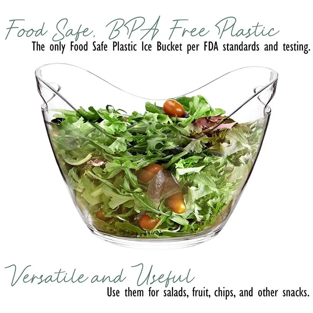 Factory Wholesale Party clear acrylic Plastic Ice Bucket