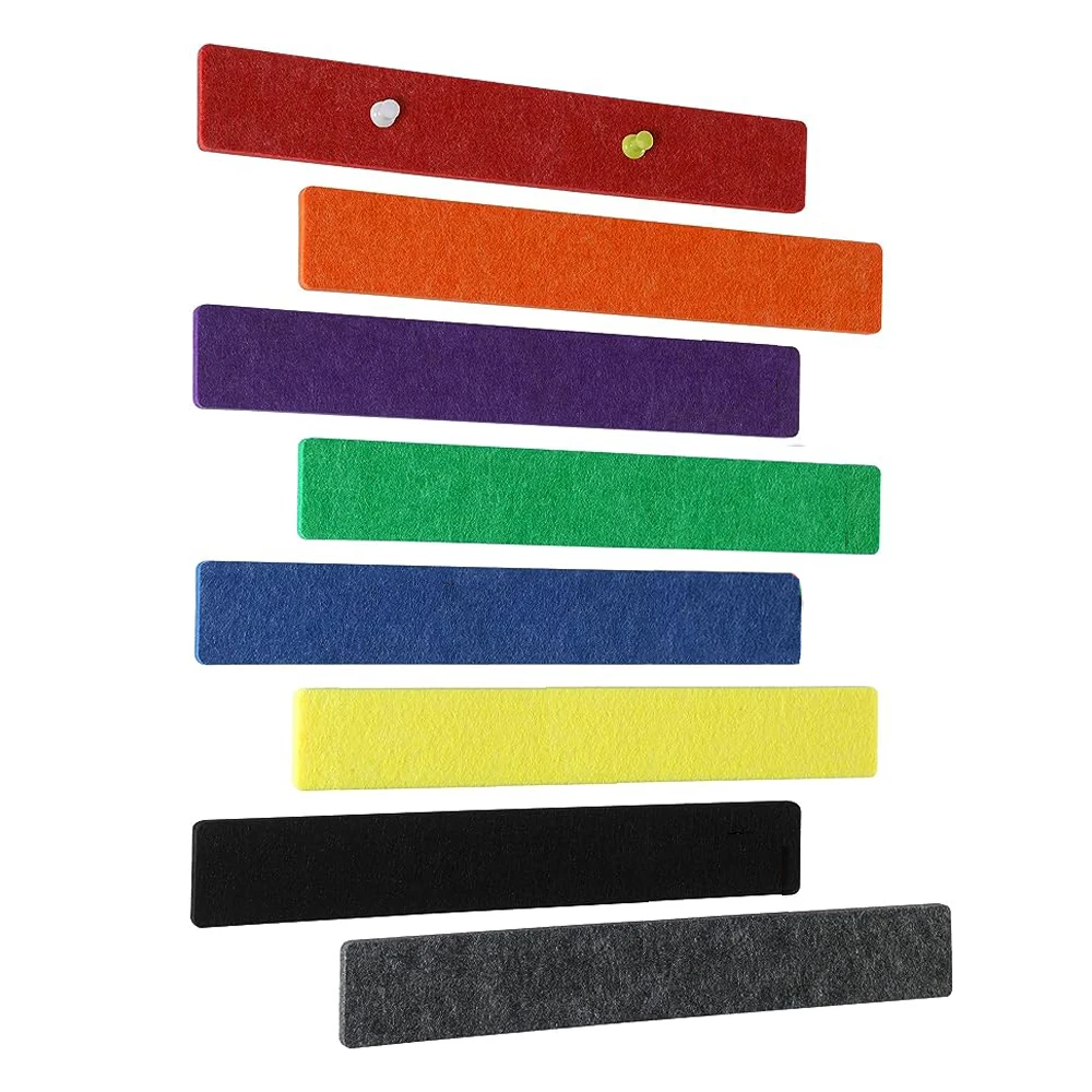 8 Pack Felt Pin Board Bar Strips Notice Board Self Adhesive Felt Bulletin Board for Bedrooms Offices Home Wall Decoration