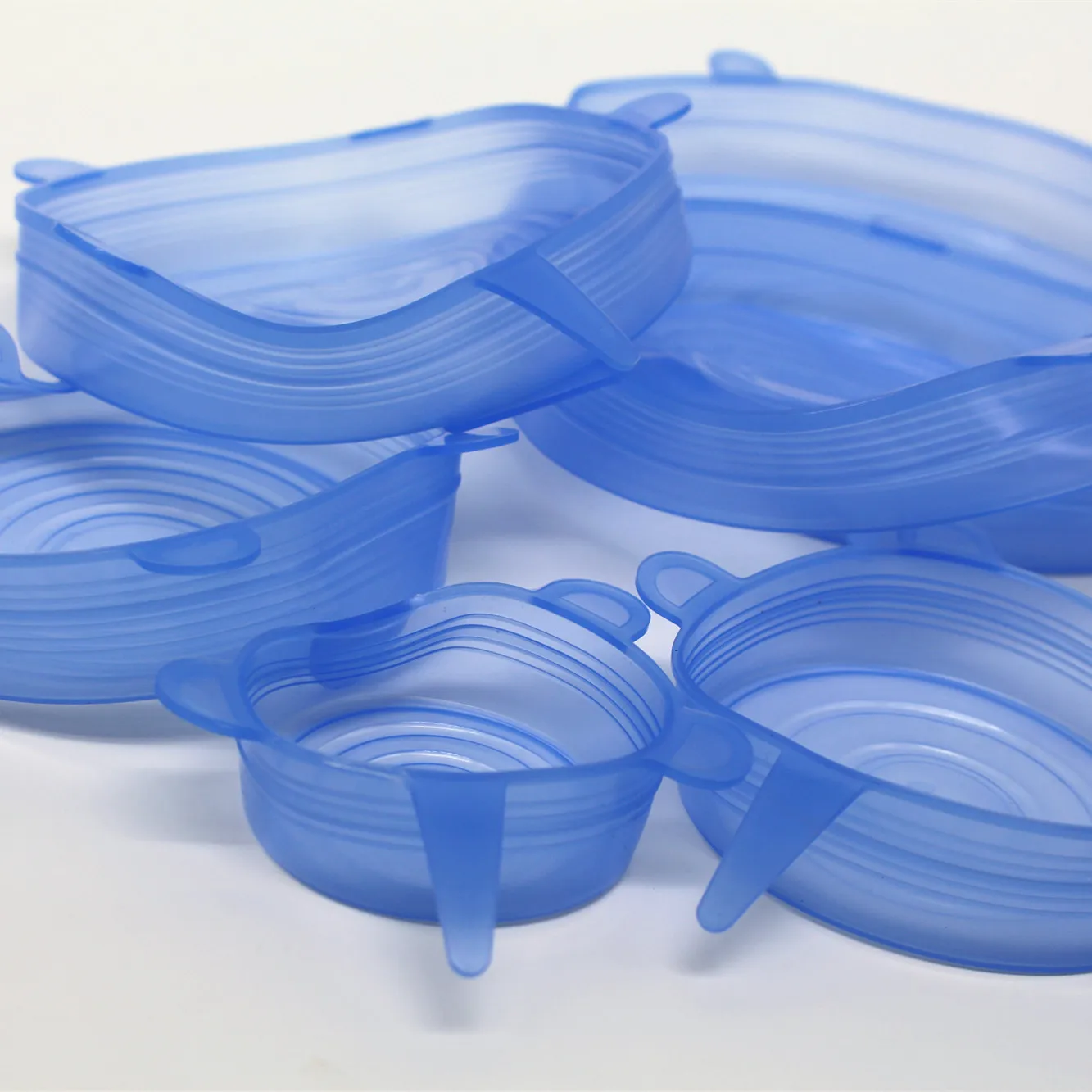 
2021 Hot sales 6 piece/set Reusable Fresh Keeping Eco-Friendly Silicone Food Wrap Food Grade Film 