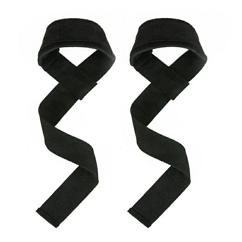 Nylon Cotton Polyester Powerlifting Home Gym Equipment Workout Deadlifts Non Slip Padded Wrist Support Weight Lifting Straps