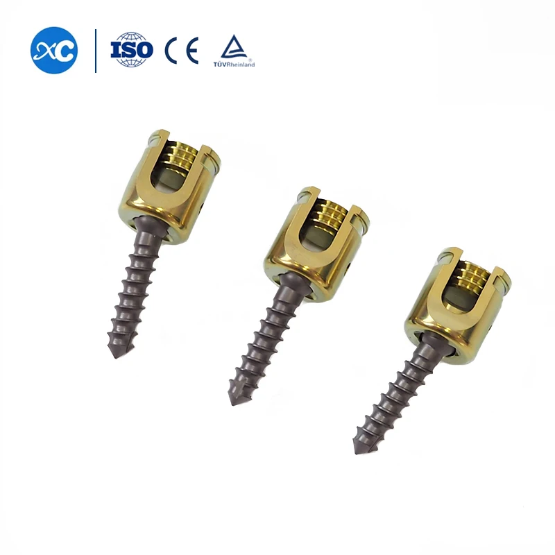 2.5-4.0mm Titanium Polyaxial Pedicle Screw Veterinary Orthopaedic Implants For Vet Spine Fixation Surgery