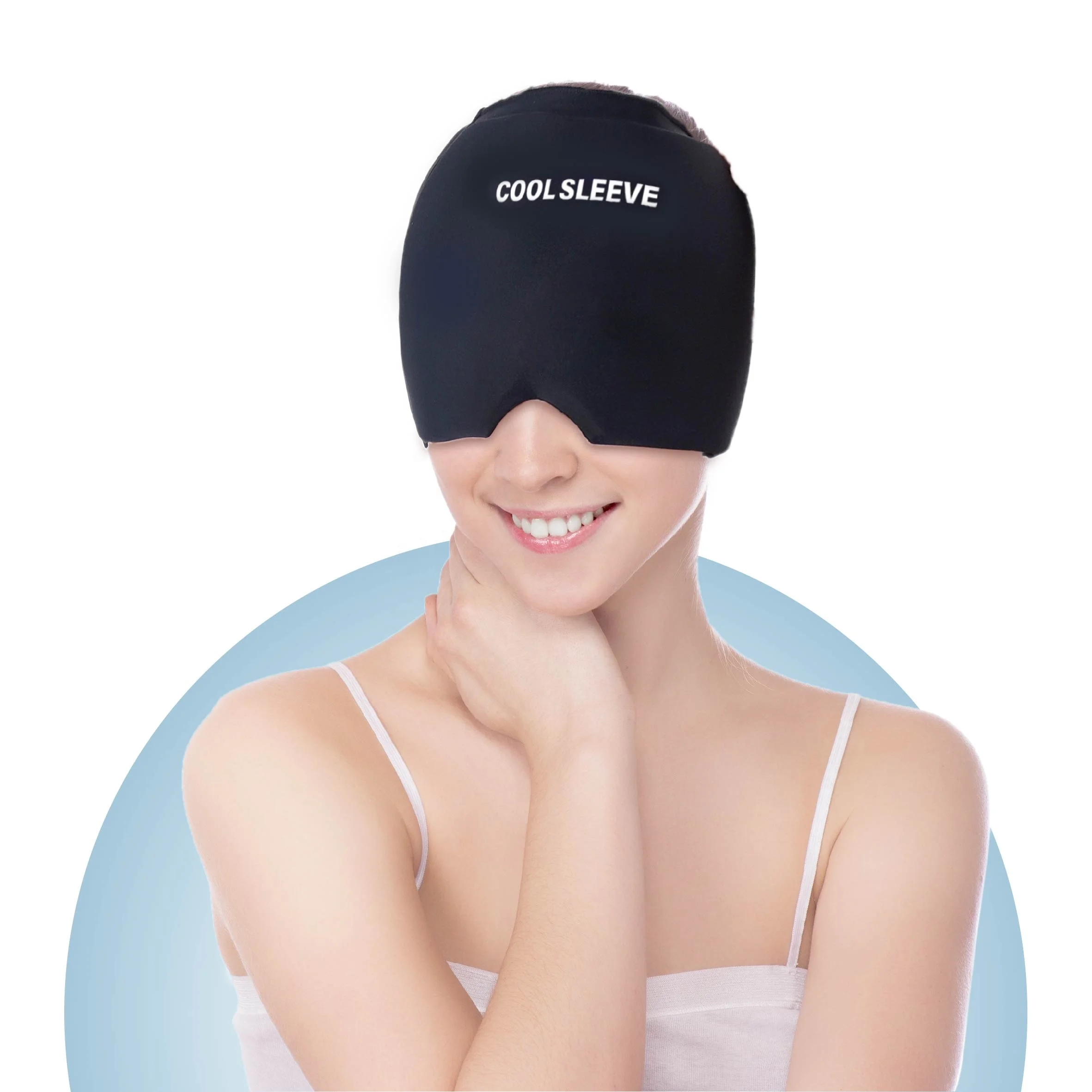 CSI Cold Therapy Migraine Hat Eyes Mask for Puffy Eyes, Tension, Sinus & Stress Relief Gel Headache Relief Hat