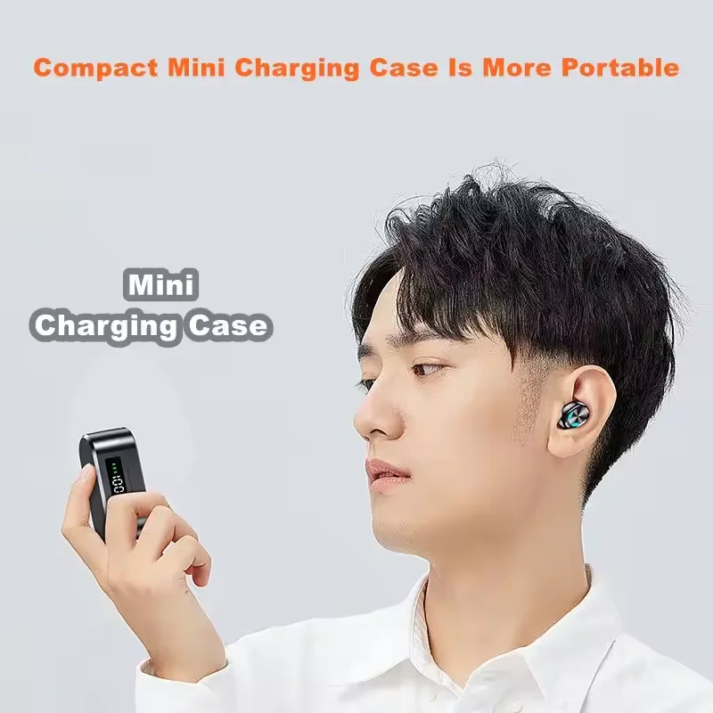 Mini Earbuds S10 Tws Bt 5.1 In-ear Wireless Headphones Digital Display Colorful Light Touch HiFi Stereo HD Call Earphones