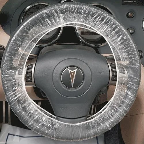 White Auto knob hand brake gear Car Steering Wheel Cover with four colors logo available