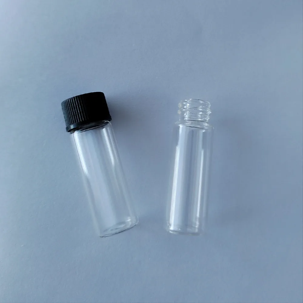 Glass Bottle Vial With Plastic Screw Cap
