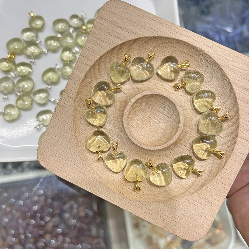 Natural Libyan Gold Meteorite Heart Pendant Natural Healing Stone 925 Silver Pendant Buckle