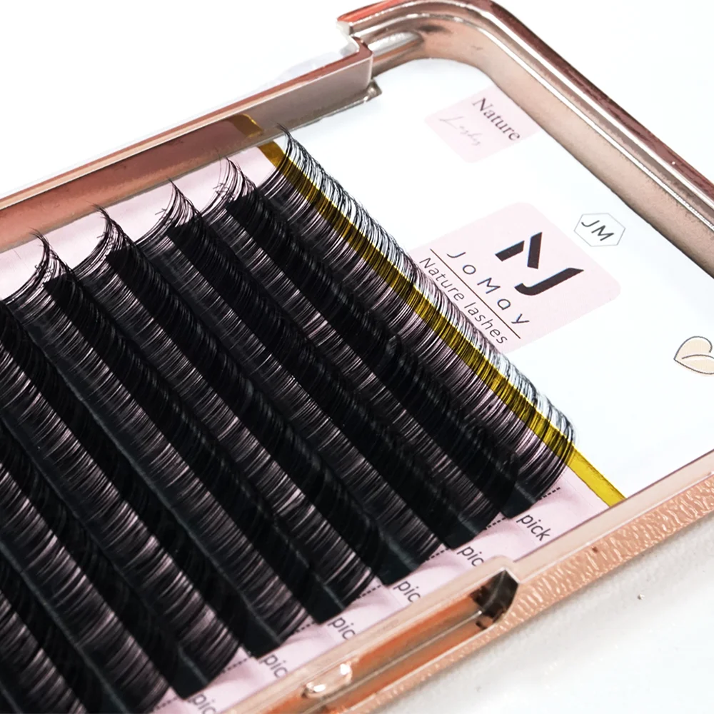 Jomay 03 siberian 25mm jb curl packages eye lash extension segment top rate lash t dance jet black matte eyelash extensions