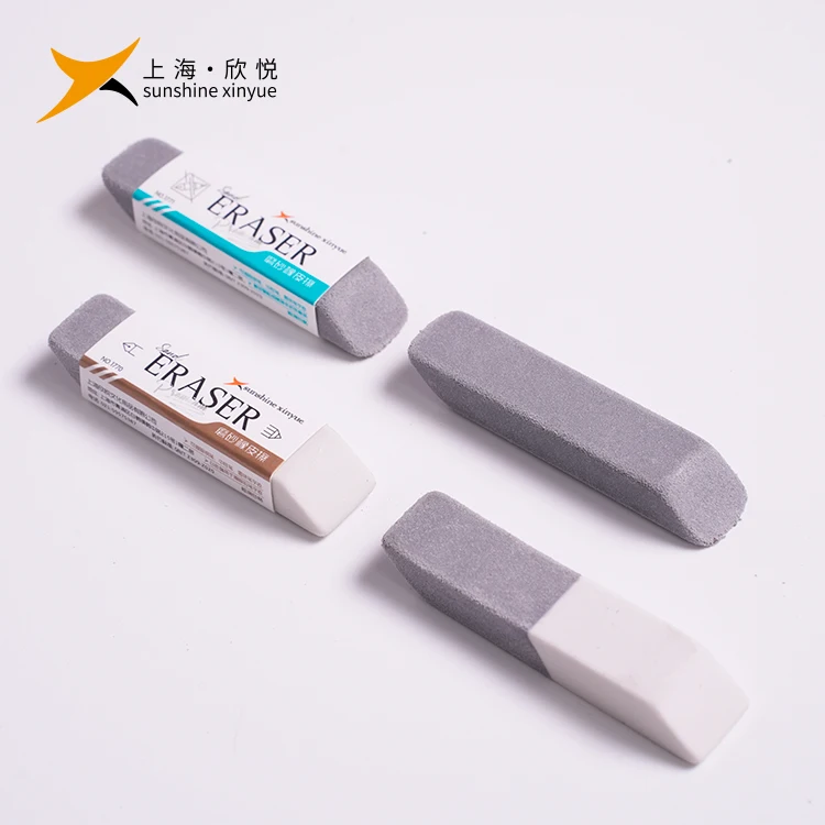 Factory Professional stationery pen ink Eraser custom sand Eraser for Gel pen and  ball ink pen