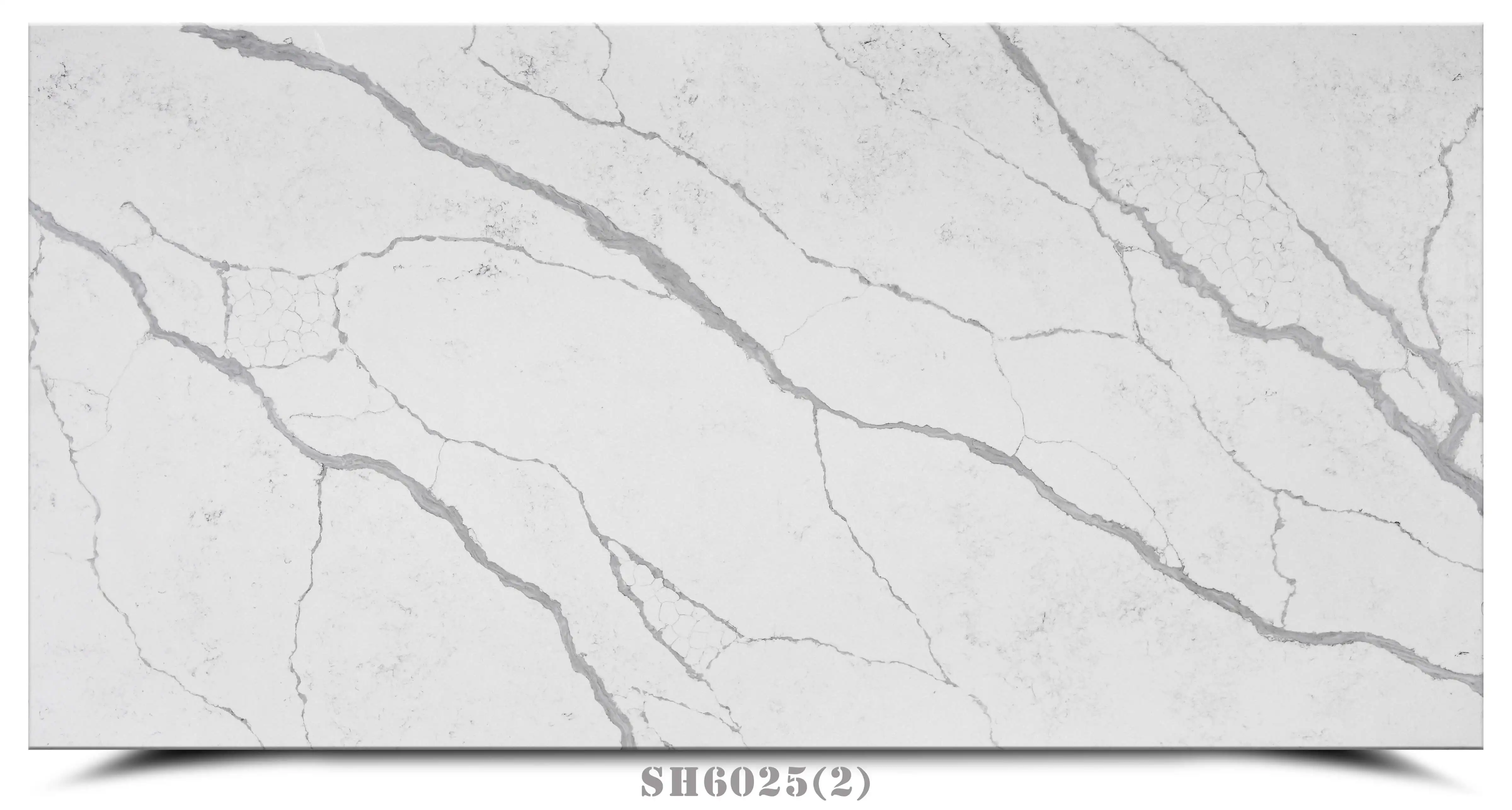 Artificial white calaeatta quartz stone quartz slab countertop building material factory sale quartz watches sink
