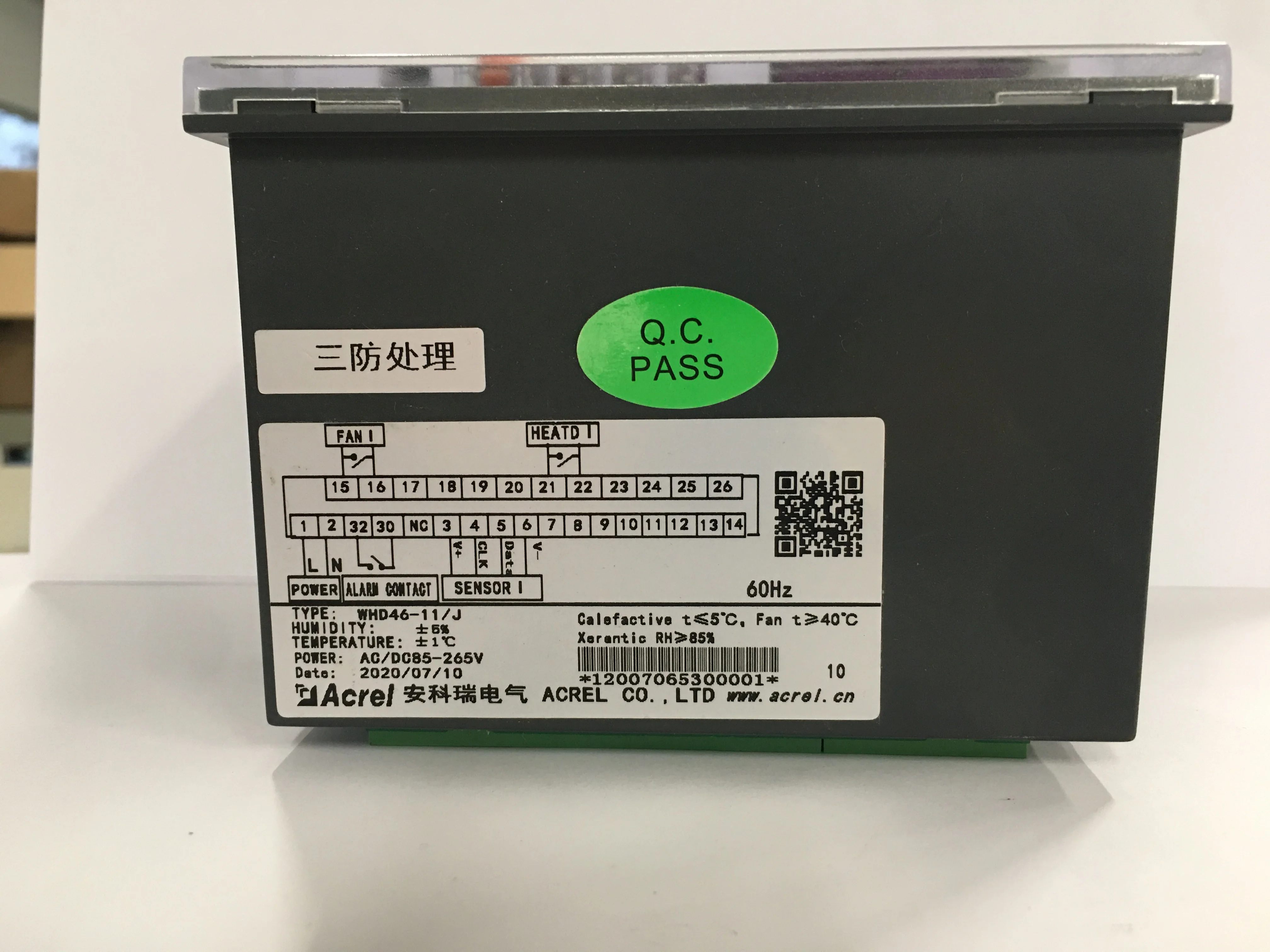 Acrel WHD46-11 Panel Mounting Temperature and Humidity Measuring With Sensors For Switch Cabinet