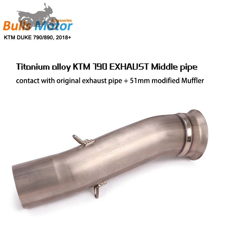 High Performance Titanium Exhaust For KTM Duke 790 890 Exhaust Headers Decat Pipe Muffler Slip On Middle Link Pipe Full Line