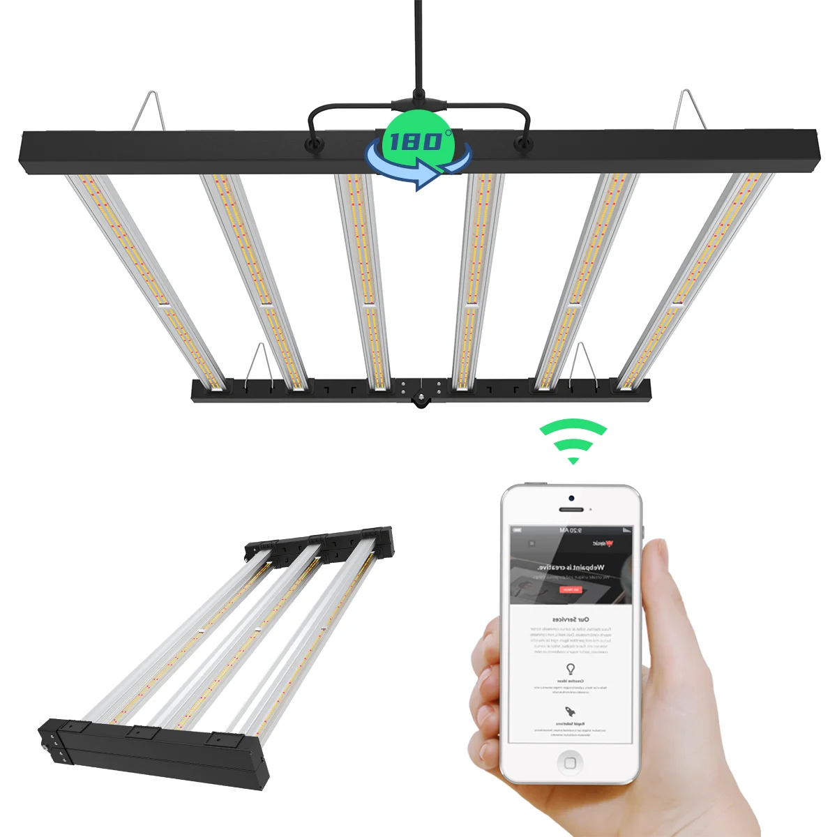 
A Gavita pro 1700e Fluence Spydr Full Spectrum Led Grow Lights With UV & IR for indoor plants for sale bars stripe 