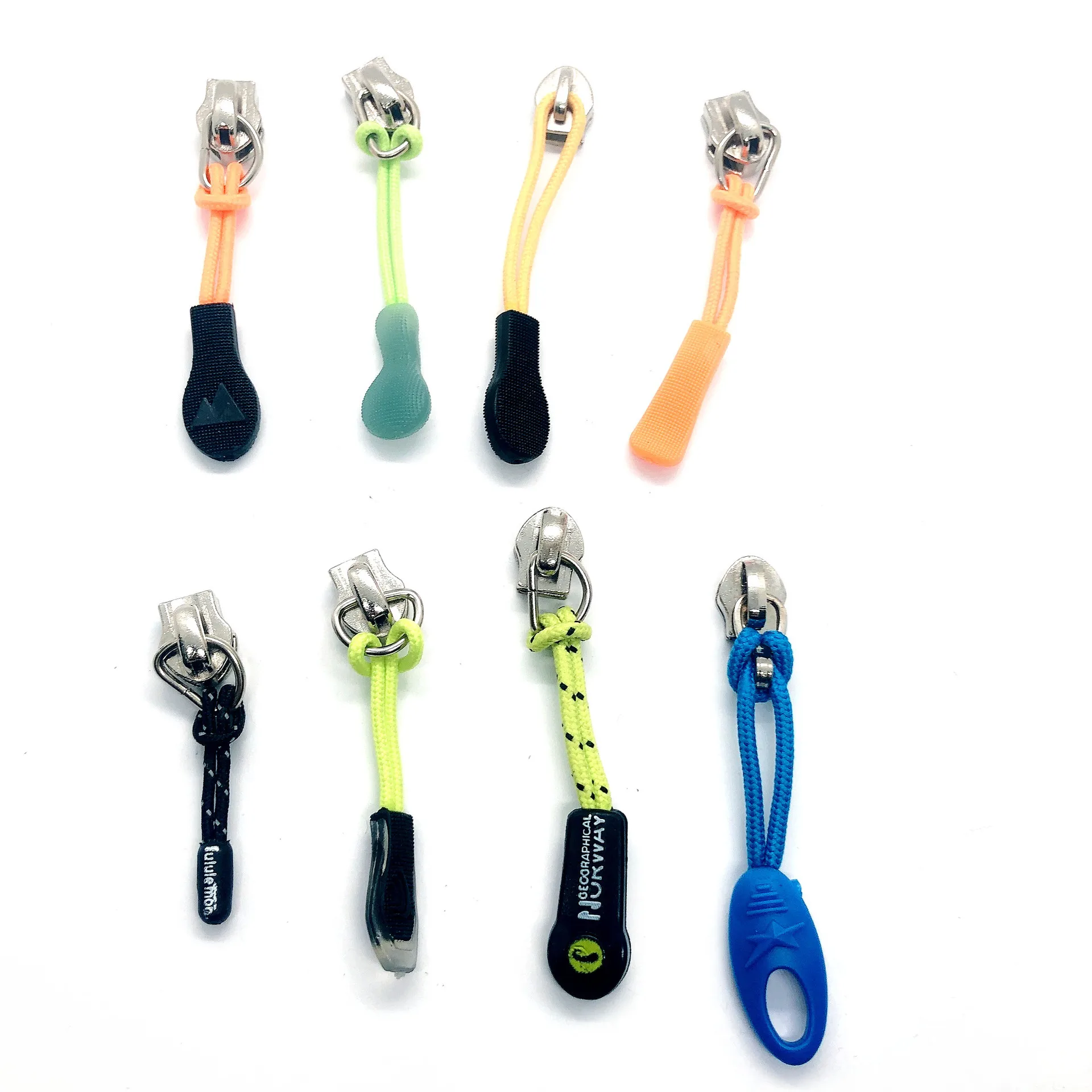 Custom plastics zipper pull tabs custom made personalized zipper pulls