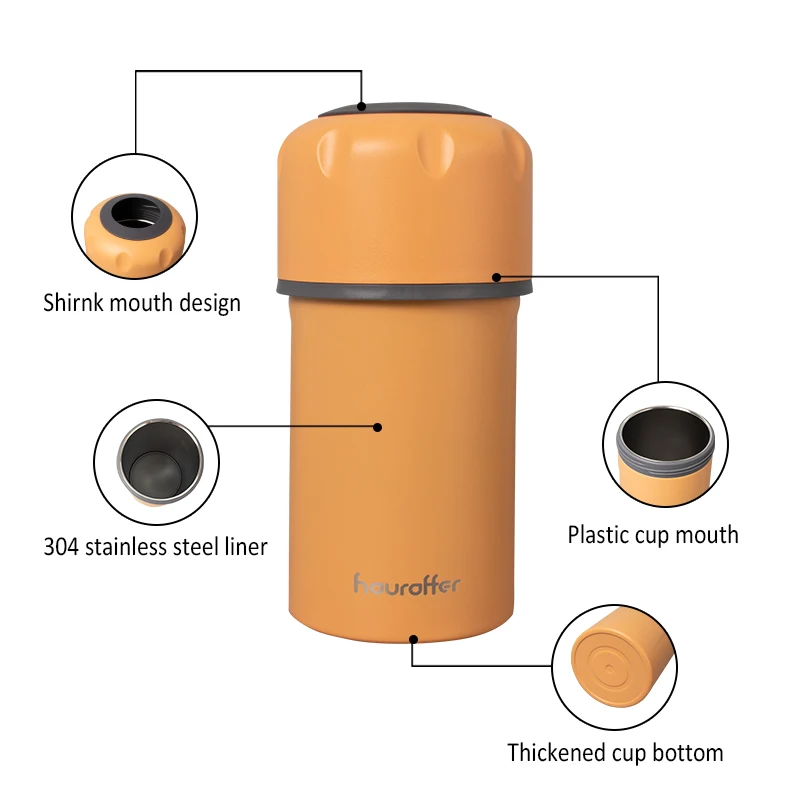 Houroffer Eco-friendly can cooler 304 Food Grade Double Wall Stainless Steel Vacuum Insulated Soda Beer Can Cooler Wine cooler