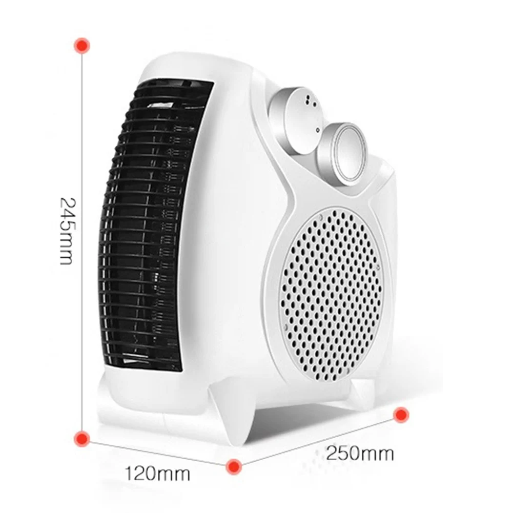 Desktop Electric 800W Heating Wire Plug In Mini Heater Rechargeable Temperature Desktop Room Heater Fan