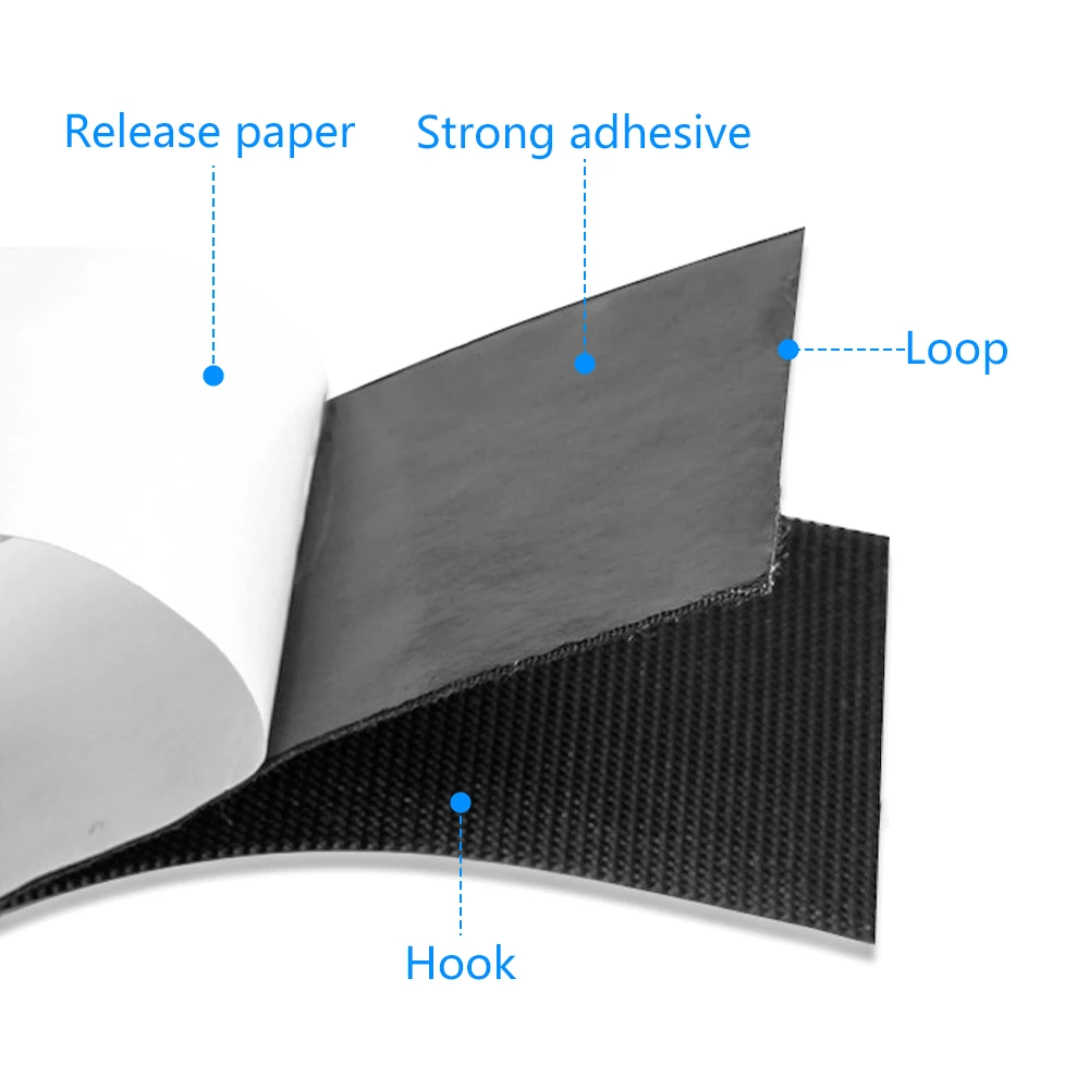 Industrial Strength Eco-friendly Soft Velcro hook & loop tape 20mm Injection Hook for Medical Equipment Shoes Tape