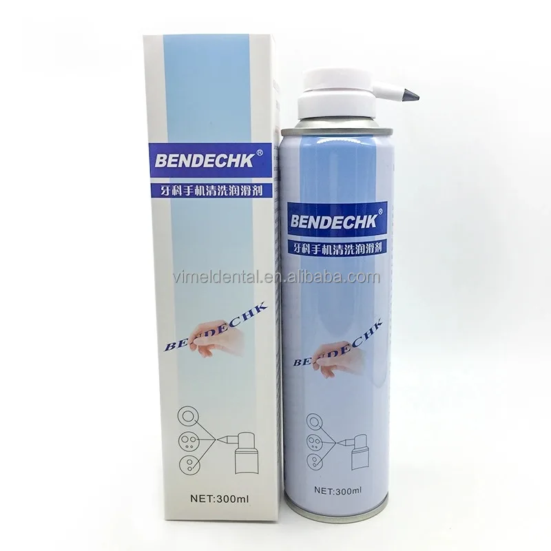 550ml 300ml Bendechk Dental Handpiece Oil Spray Lubricated Machine Oil Handpiece Repair Maintenance Lubricating Hi-Clean Spray