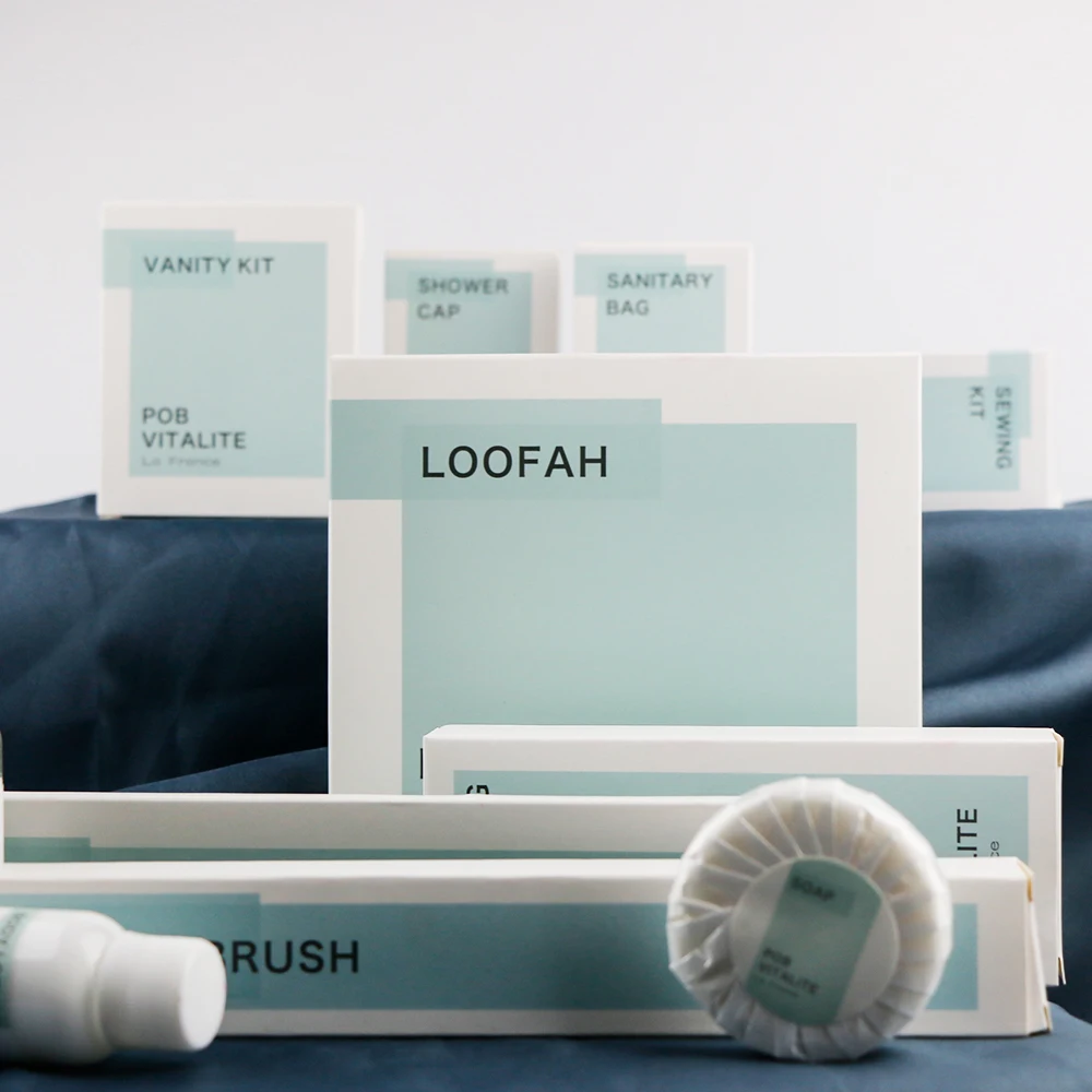 Hot-Selling Eco-Friendly Disposable Toiletries Set with Customized Carton Packaging For Hotel Supplies