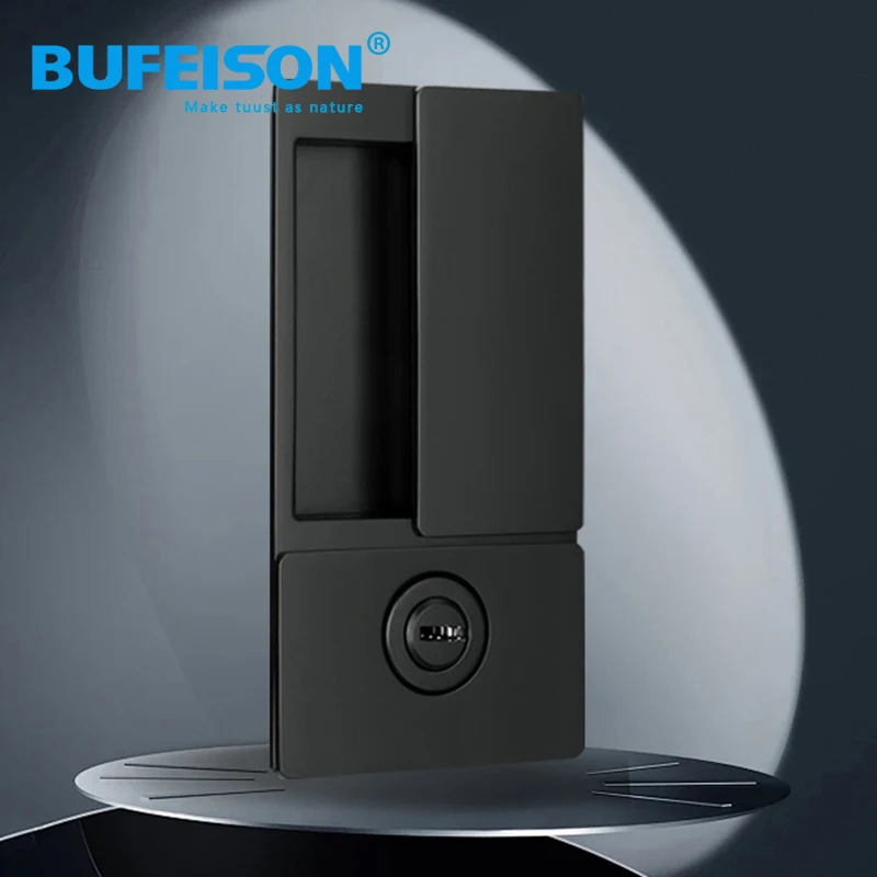 Flat lock invisible door lock without handle wooden door special WAVE flat door lock simple wind movable