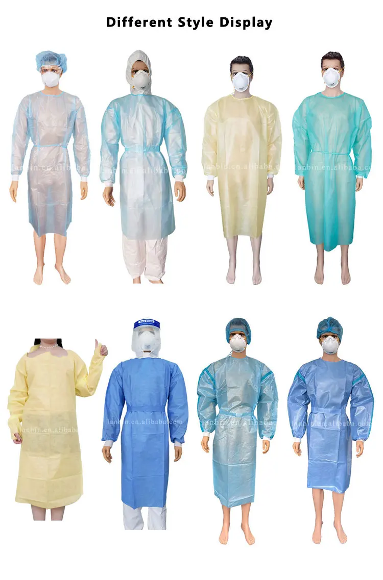 High quality aami level 4 disposable sterile isolation gown surgical waterproof