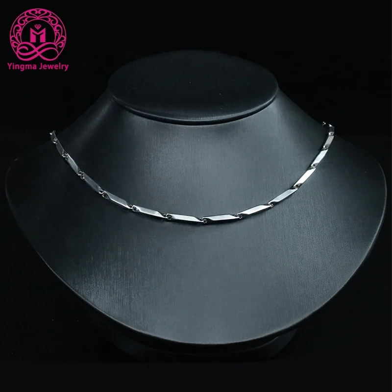 Stainless Steel jewelry Width 3mm Length 45cm / 50cm / 55cm / 60cm Silver Color Personality Men Hip Hop Chain