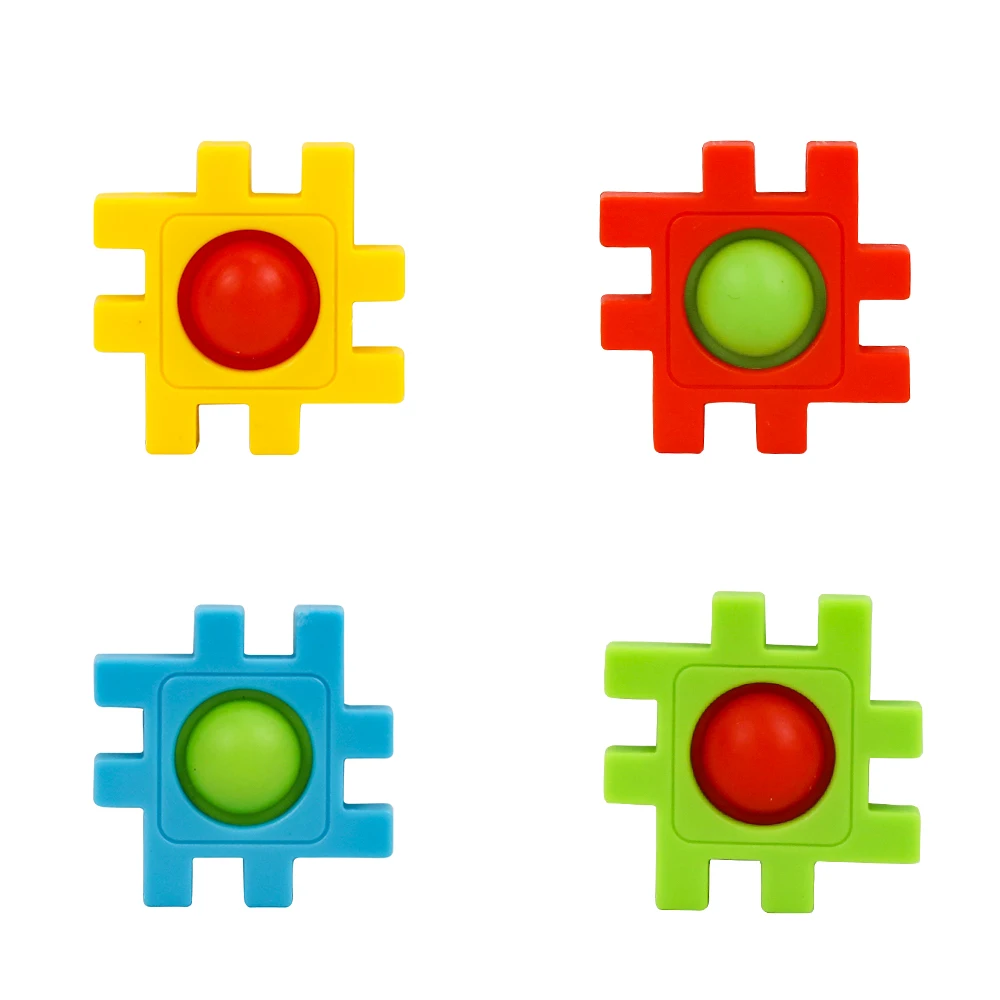 24 PCS Push it Bubble Blocks Sensory Fidget Toy Stress Relief & Autism Sensory Toy for Children