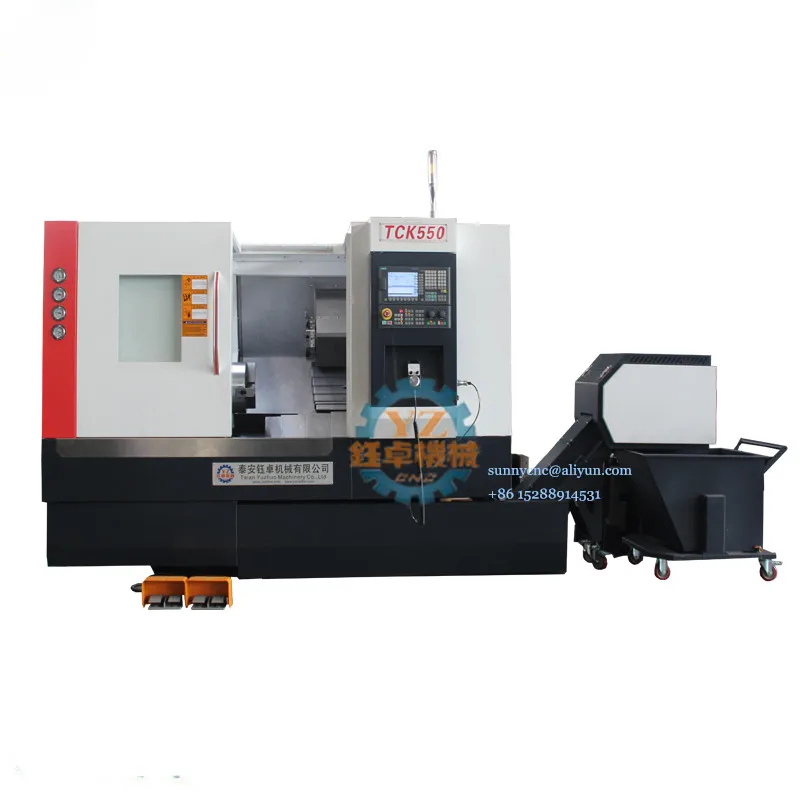 TCK550 Inclined Bed CNC Lathe with 12 Station Electric Tool Tower