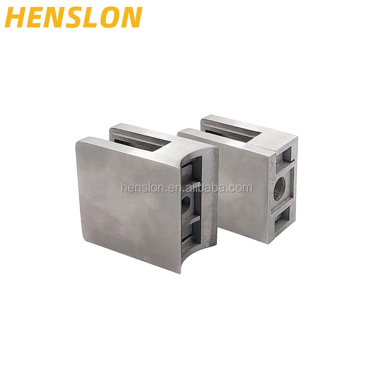 Stainless steel square glass clamps for arc or flat stair balustrades Glass Fastening 7111-7112