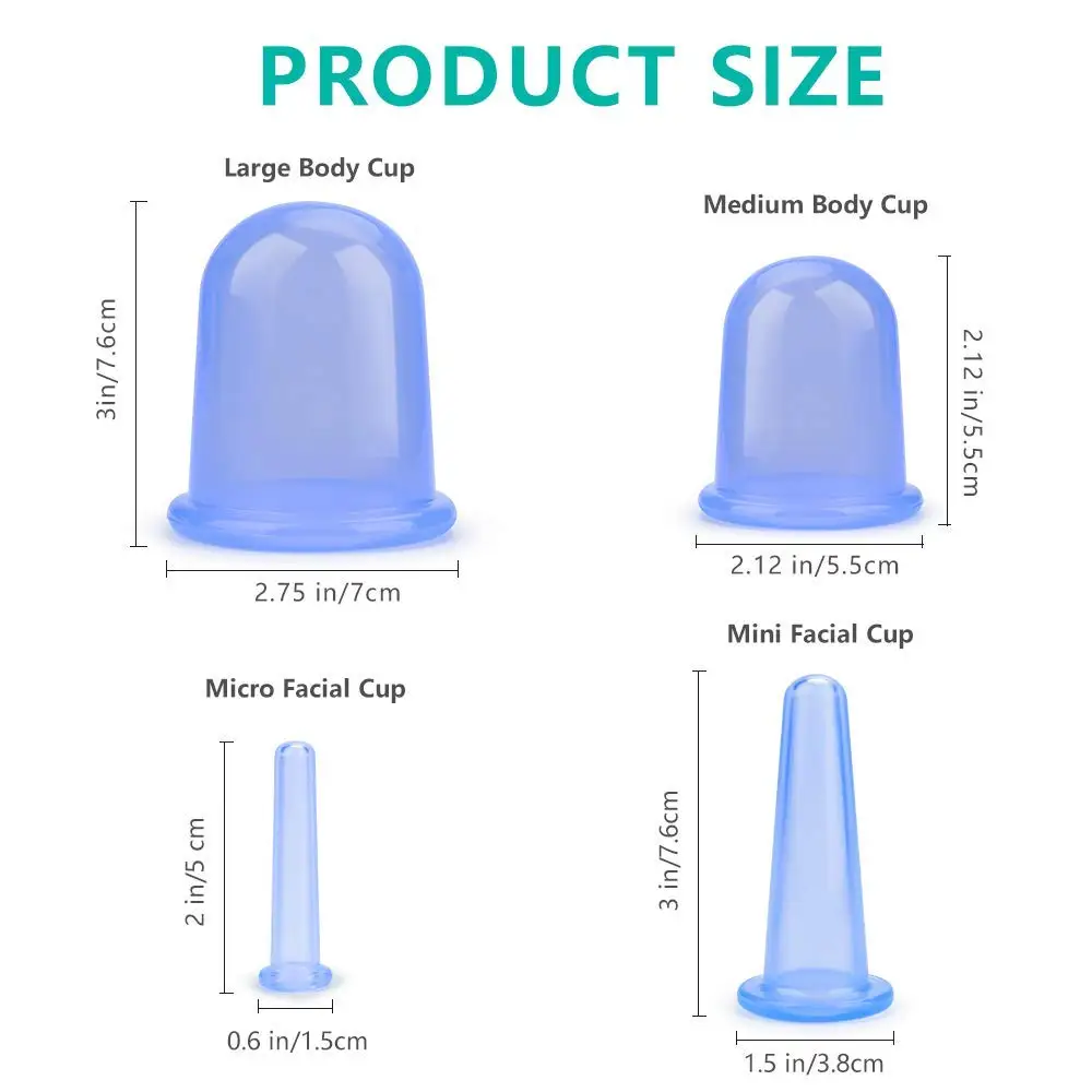 Premium Transparent Silicone Vacuum Massage Cupping Therapy Skin Gym