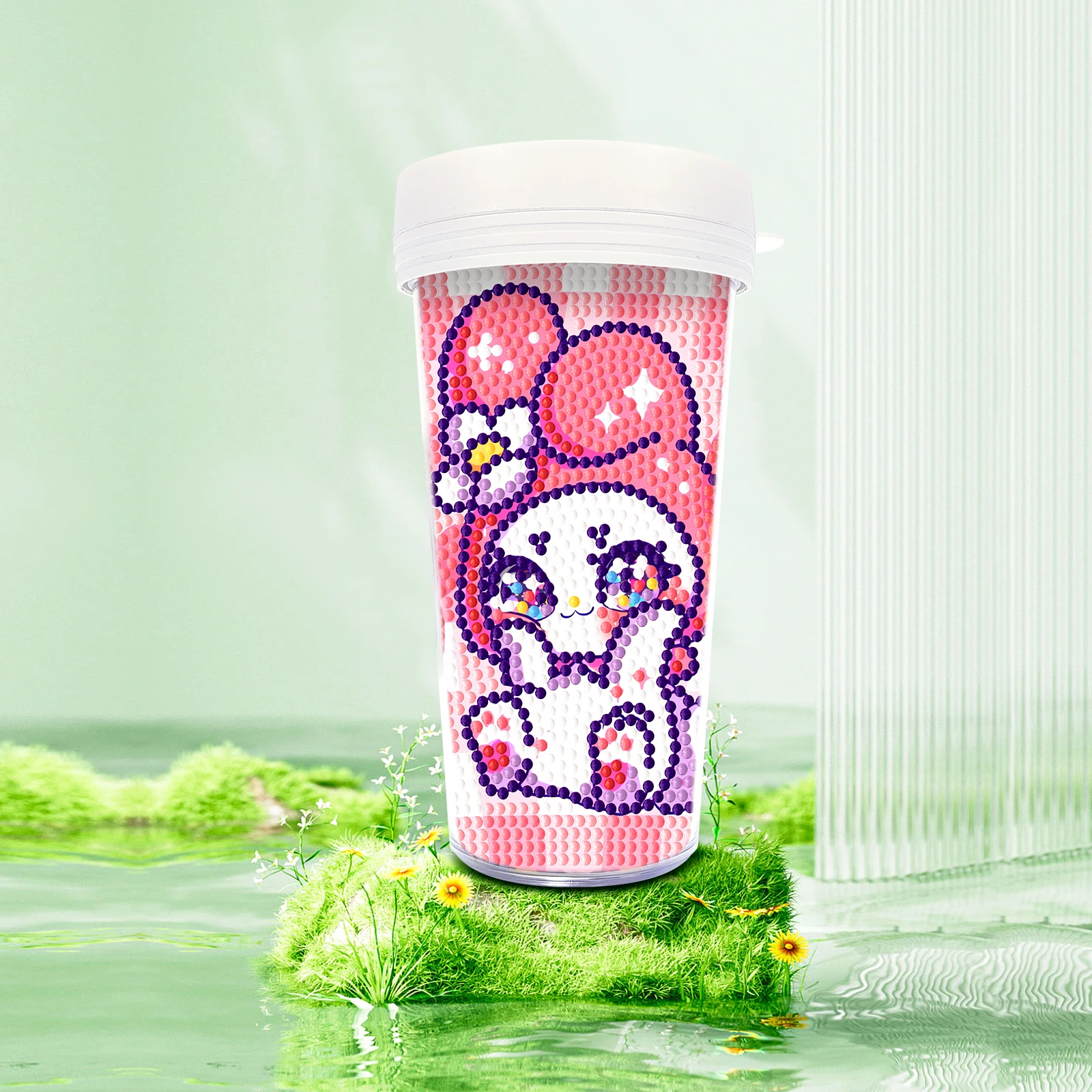 Manufacturer Wholesale High Quality Kuromi Convenience Cup Diamond Painted Water Cup for Adults Students and Children