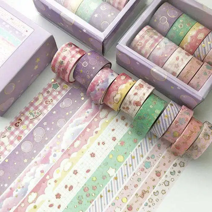 Оптовая продажа Лидер продаж японская лента васи с индивидуальным принтом Набор декоративных лент Васи