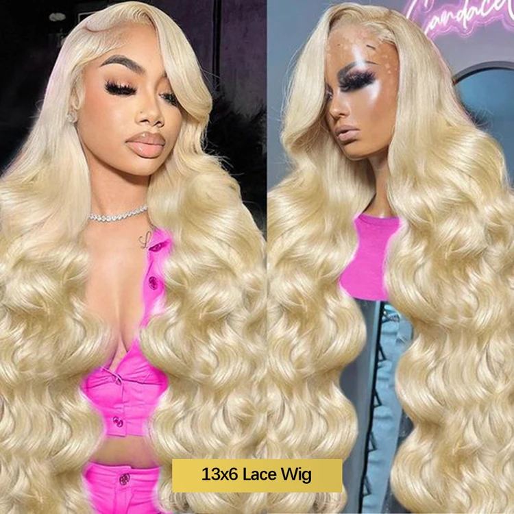 Парики из натуральных волос 13x6 613 прозрачные фронтальные волосы парик светлых 200% плотность