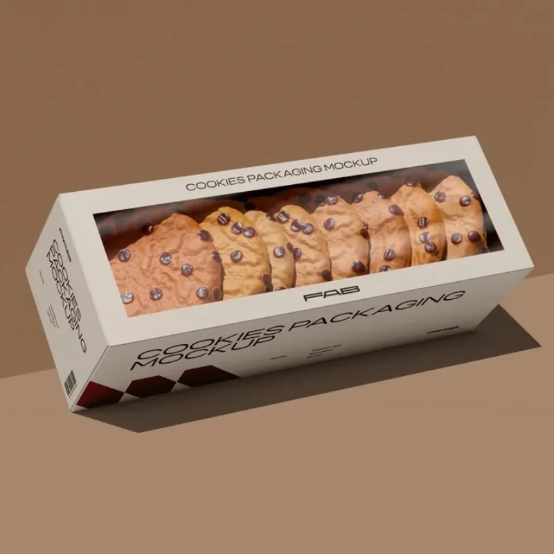 Custom Logo Paper Print Cookie Packaging Biscuit Cookie Bakery Bread Biscuit Packaging Box