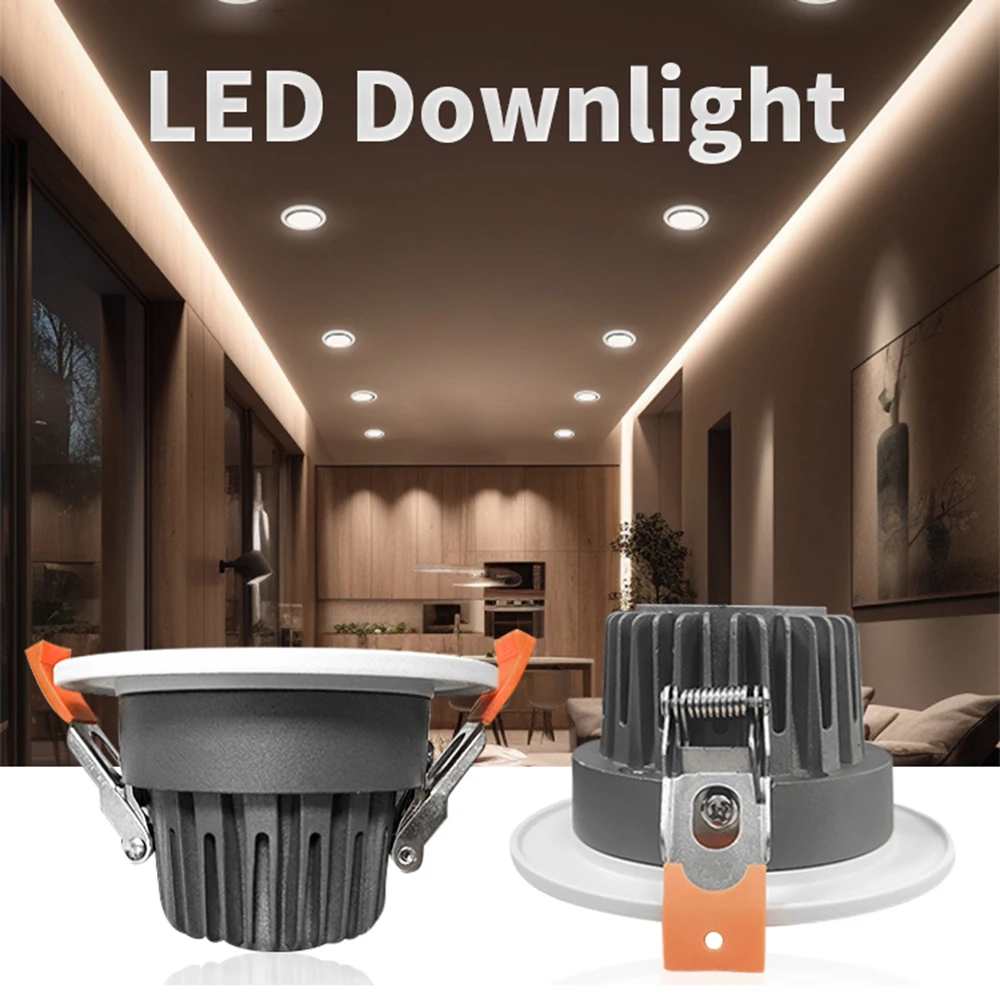 KNX Control Smart Lighting Flicker Free Technology Cutout75mm 7W Dimmable COB LED Anti-glare Downlight